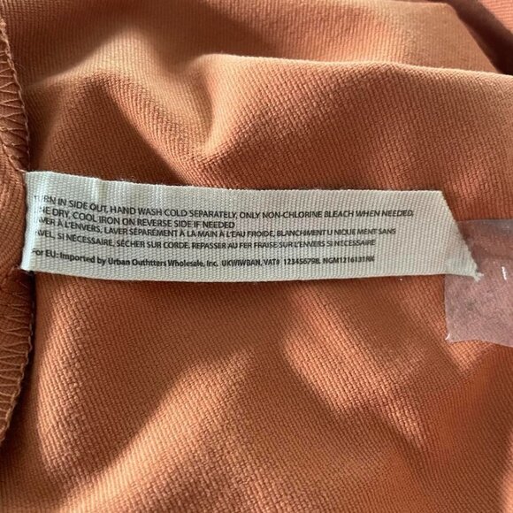 Free People Size Small Rust Bodysuit Sleeveless Spaghetti Strap Criss Cross - Picture 7 of 7